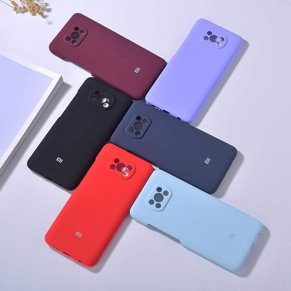 Originele Xiaomi X3/X3 Nfc Vloeibare Siliconen Telefoon Case Soft Smooth Skin Back Cover Voor Mi Poco X3/x3 Nfc Zijdeachtige Bescherm Behuizing