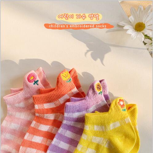 1-12 jahr 4Pairs Pack frühling und sommer nette baby socken weibliche gekämmte baumwolle kinder boot socken