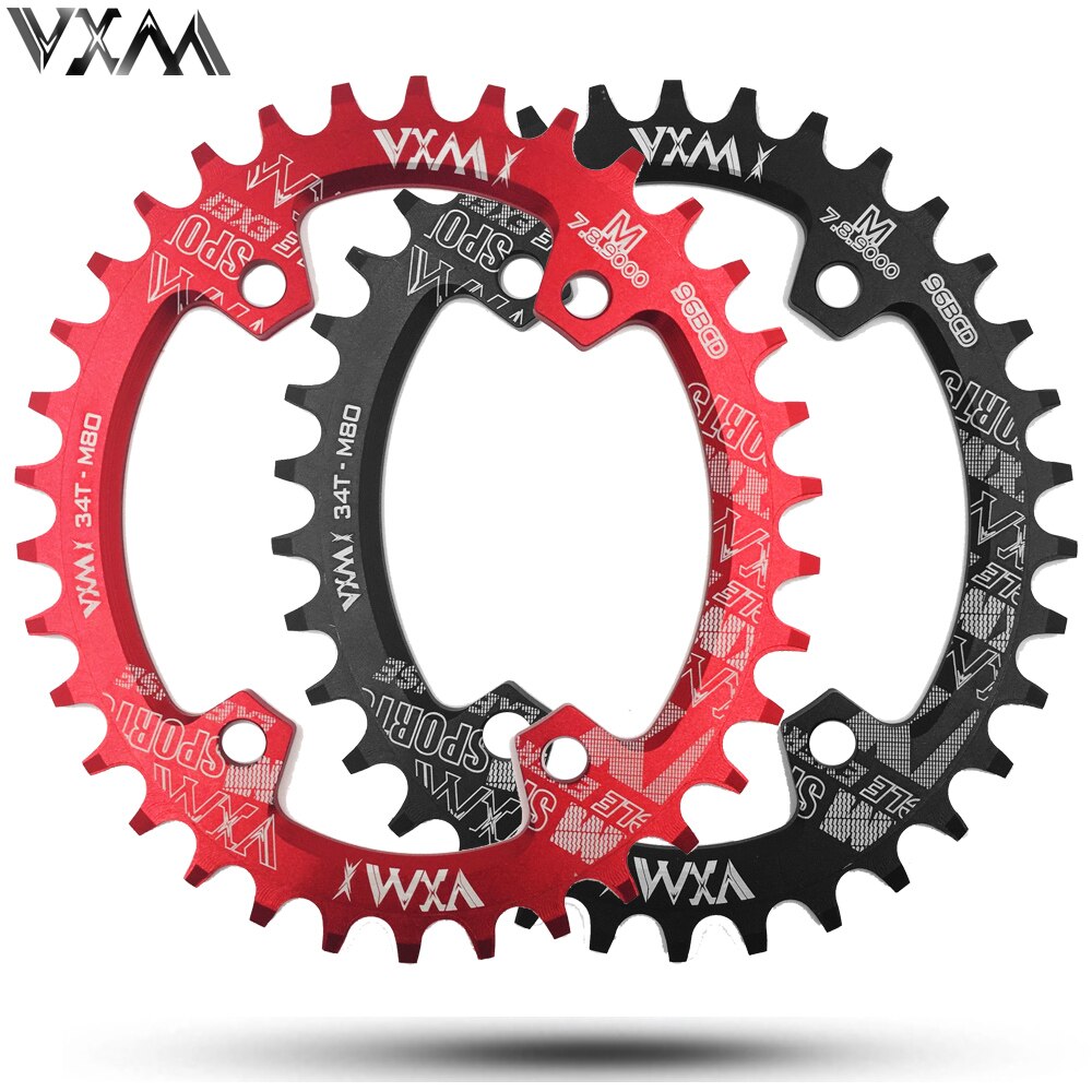 VXM, 32T, 34T, 36T, 38T, 96BCD, plato ovalado de aleación de aluminio, cadena de cadena para bicicleta de carretera, anillo para M7000 M8000 M9000