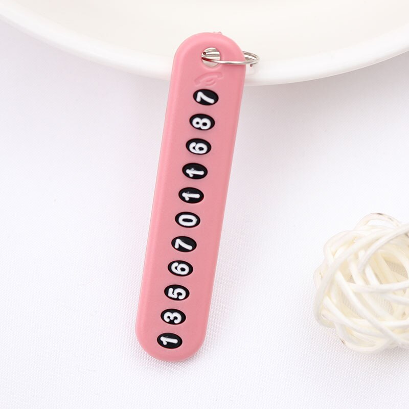 Porte-clés Anti-perte de plaque d'immatriculation de téléphone, pendentif de voiture, carte de numéro de téléphone de véhicule, accessoires d'intérieur de voiture