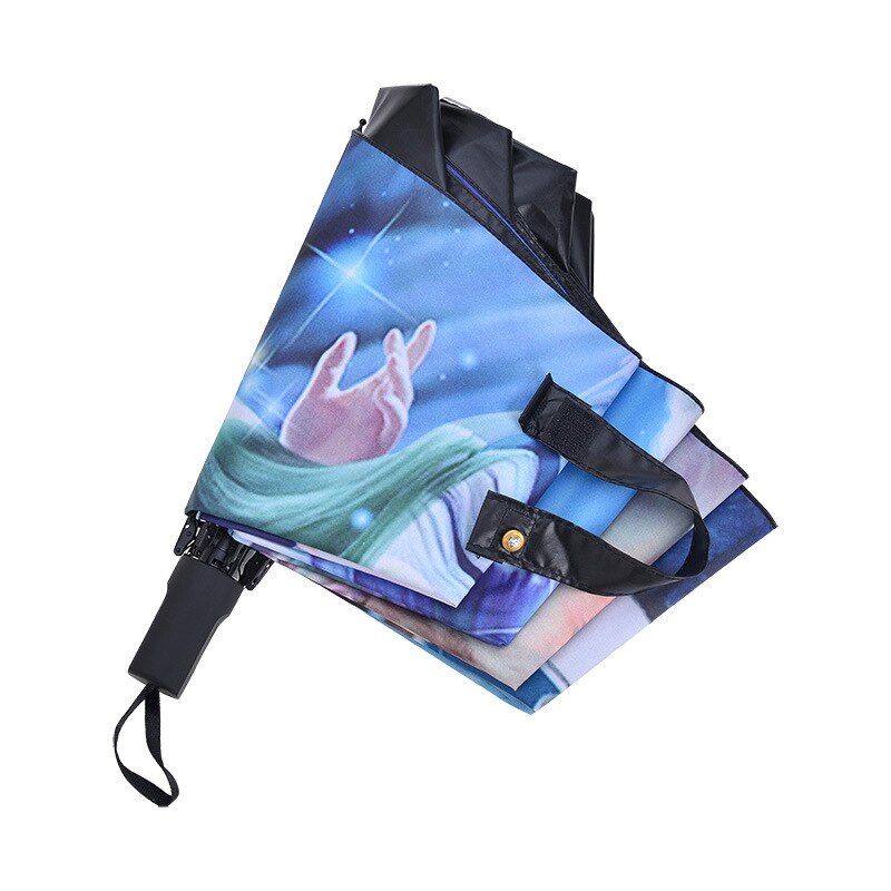 YADA 12 Constellation Pattern Folding Rainy Umbrella Anti-UV Rainproof Sun Protection Parasol Umbrellas Female YS015