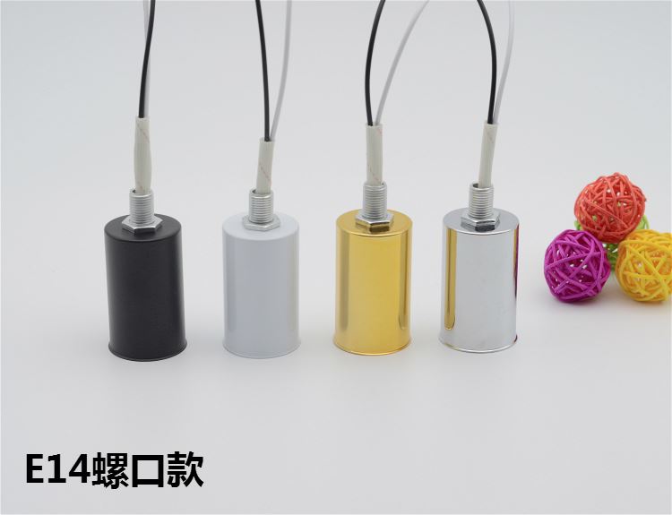 Portalámparas de tornillo pequeño de cerámica de alta temperatura para lámpara de techo, candelabros de pared, accesorios de iluminación DIY, E14, E27