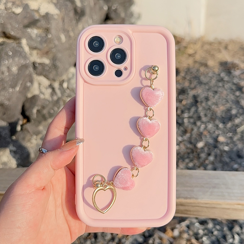 Magnetic Belt Love Chain Silicone Soft Phone Case For iPhone 16 15 14 13 12 11 Pro Max 16E XS XR X 7 8 Plus SE Shockproof Cover