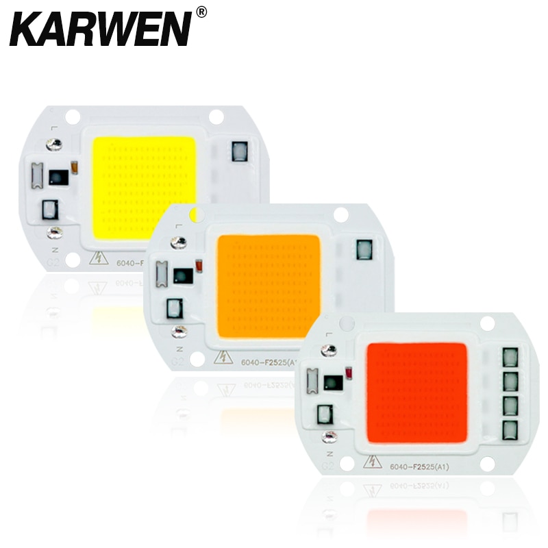 Led grow cob chip fyto lampa fullt spektrum  ac220v 110v 10w 20w 30w 50w för inomhusplantor plantor växa och blomma tillväxt fitolamp