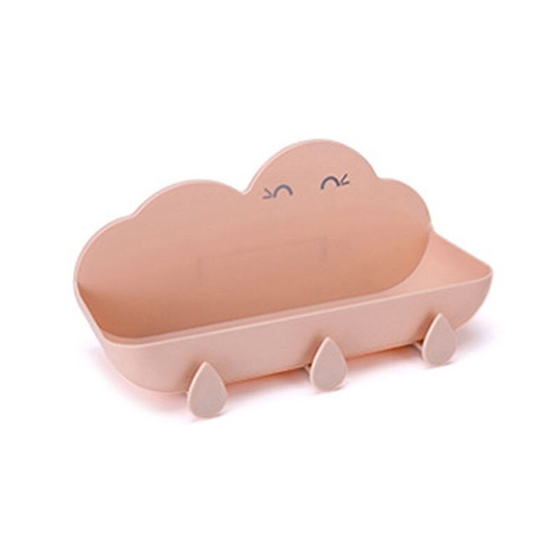 Mooie Wolken Badkamer Muur Gemonteerde Plank Opslag Shampoo Houder Rack Organizer Handdoek Sleutel Hanger Douche Planken: Pink