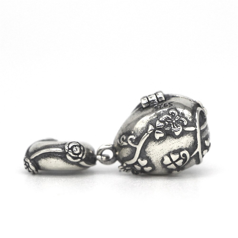 Mistel 925 Sterling Silber Ostern eier Kaninchen Baumeln Charme Europäischen Schmuck