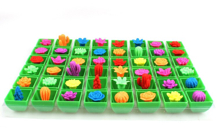 Fleur magique qui pousse dans l&#39;eau, 48 pièces/ensemble, Cactus, jouets pour enfants, trempage, Expansion, Absorption d&#39;eau