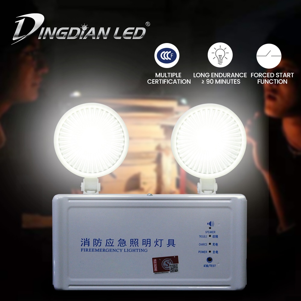 Fire Emergency Lighting 3W AC220V Brightness power supply safety accidents Fire Emergency Light with Force Start Function