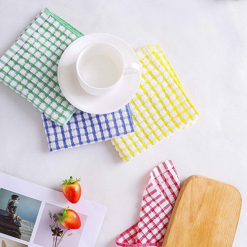 Dishcloths for Kitchen - 10 Pack of Eco-Friendly Dish Towels and Dish Cloths Sets for Kitchen- Absorbent Dish Cloth