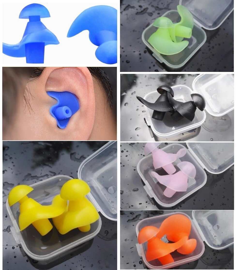 4 @ # Zachte Oordopjes Zwemmen Siliconen Waterdicht Stofdicht Oordopjes Duiken Watersport Zwemmen Anti-noise Accessoires
