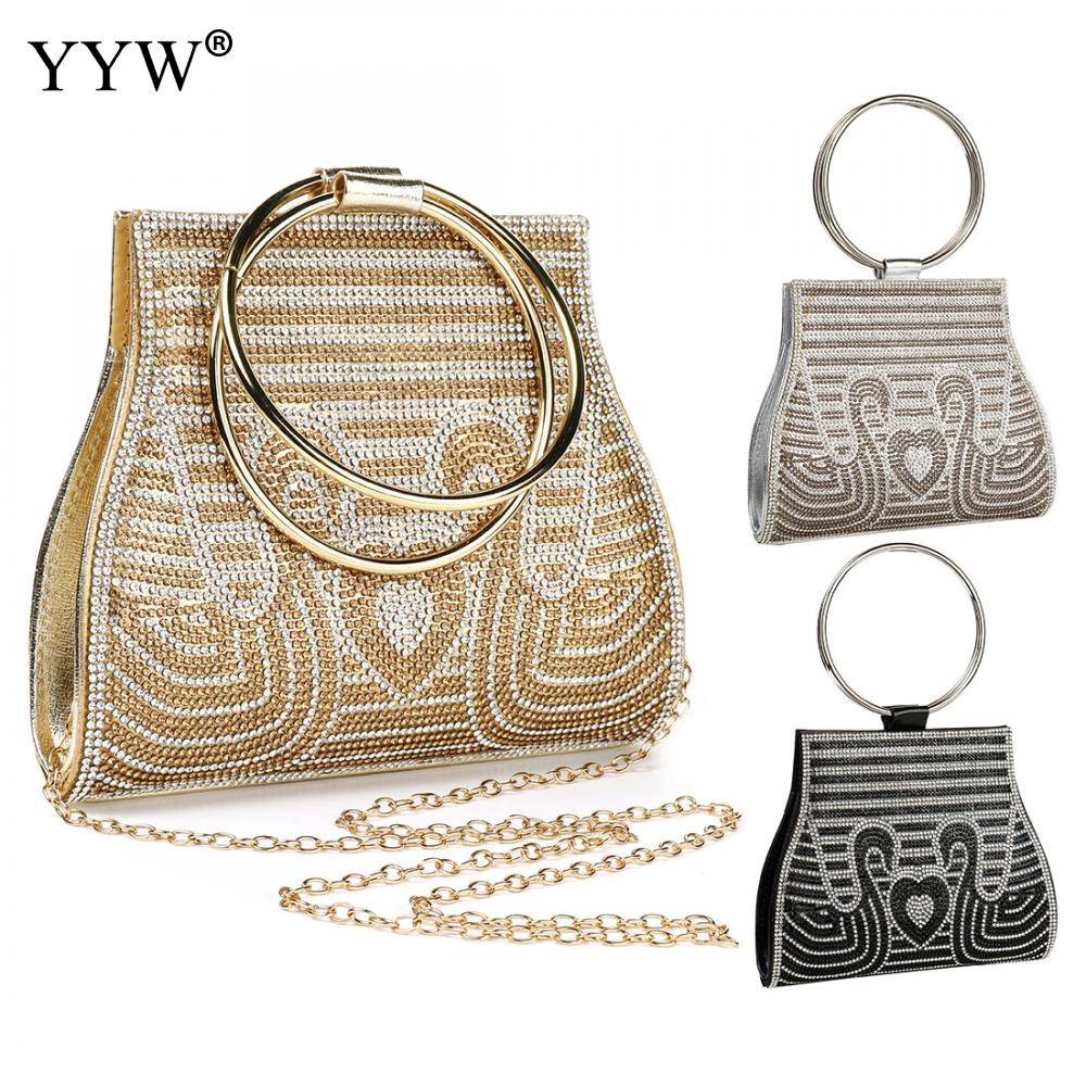 Borsa con strass modello cigno grazioso ed elegante ed elegante con tracolla per donna abbigliamento quotidiano o abiti abbinati