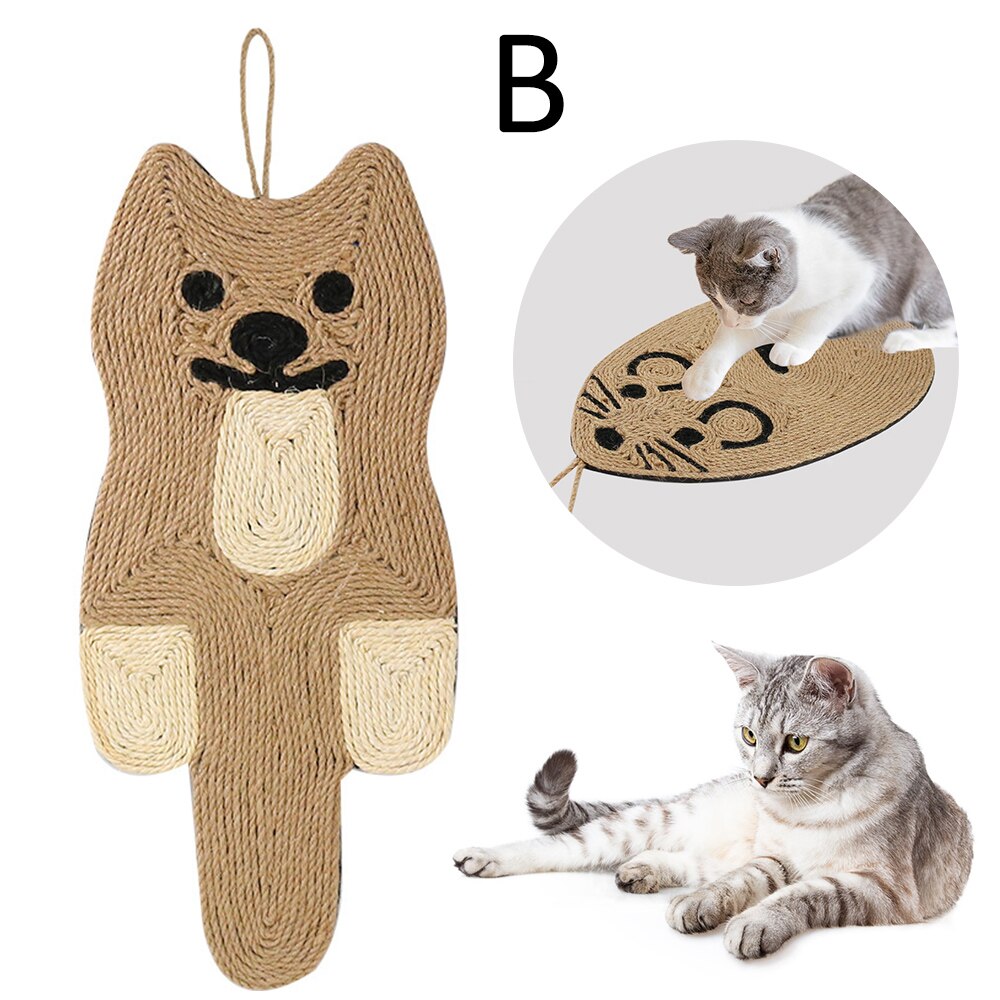 Sisal Cat Paw Pad Cat Scratching Post Board Scratching Post Pad Toy Soft Mattress Paw Animal Care Toy Anti-Abrasion Cat Toy: B
