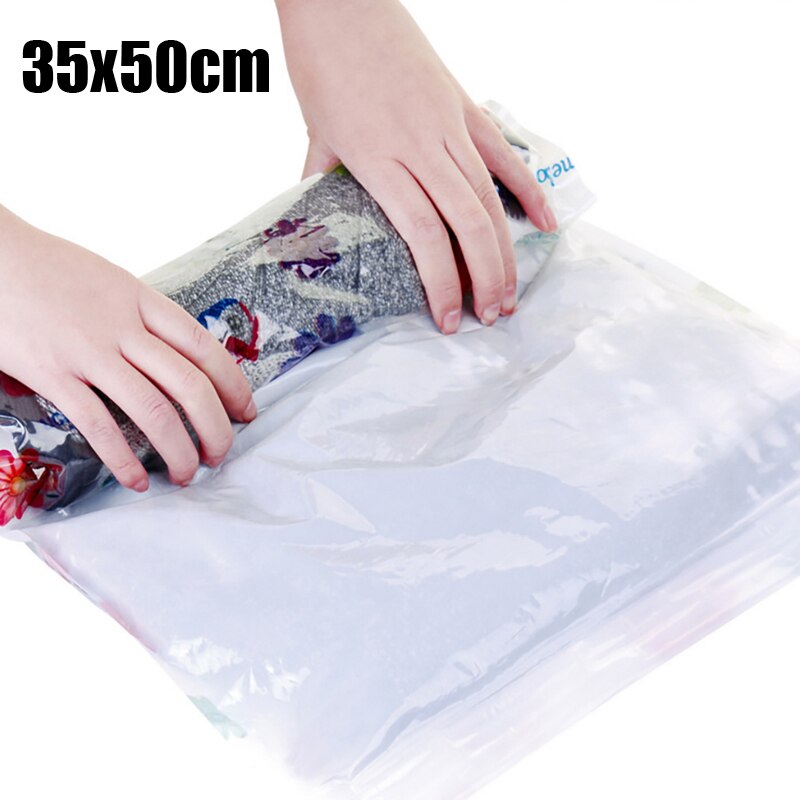 Vacuümzak Voor Kleding Schoenen Opbergtas Met Klep Thuis Organisator Opvouwbare Gecomprimeerd Grote Seal Ruimtebesparend Seal Zakken: 35x50cm hand rolling
