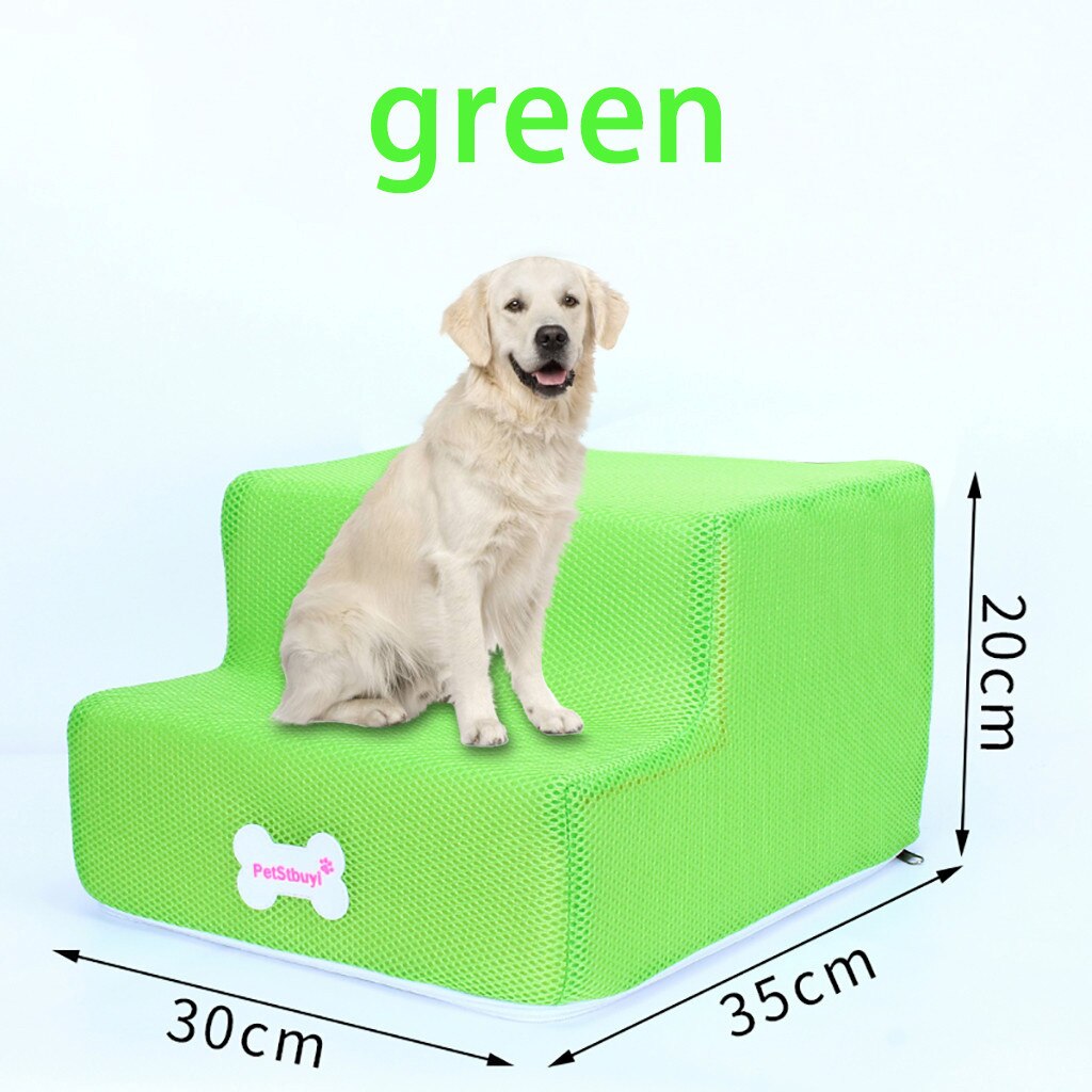 Pet Bed Stairs Pet Stairs Breathable Mesh Foldable Pet Stairs Detachable Dog Ramp 2 Steps Ladder for Small Dogs Puppy Cat Bed: E