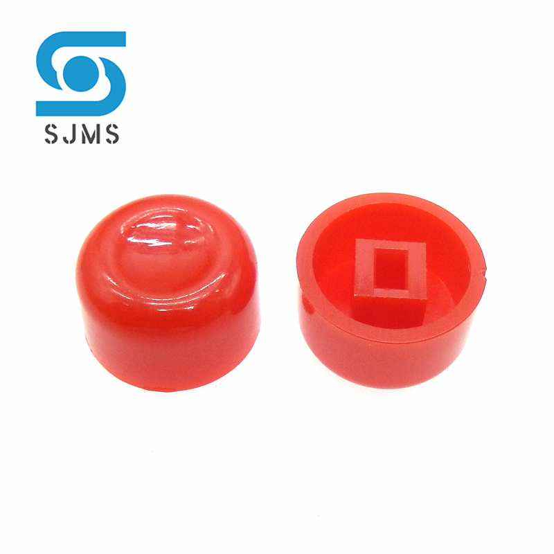 Capuchon de bouton-poussoir Tactile Micro A01, 50 pièces, pour interrupteurs 5.8x5.8, 7x7, 8x8x8.5x8.5mm, 7 couleurs, 13.2x7.8MM: Rouge