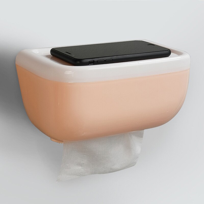 Vattentät toalettpappershållare, väggmonterad toalettpappersdispenser, mjukpapperslåda - rullepappershanddukshållare för kök, badrum