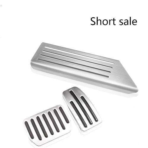 Aluminiumlegering Voetpedaal Voor Tesla Model 3 Gaspedaal Gas Fuel Rempedaal Rust Pedaal Pads Matten Cover Accessoires Auto styling: 3PCS