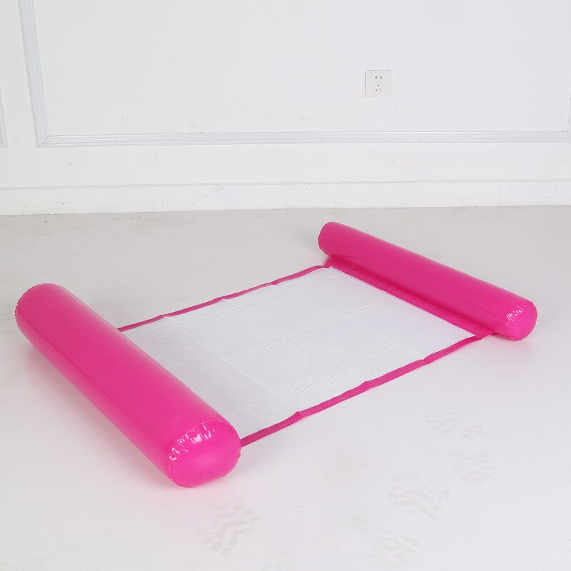 PVC inflatable water floating bed with net can be folded, double backrest floated row: E