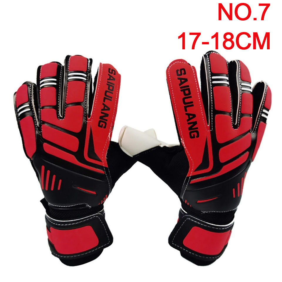 Loogdeel Fußball-Torwarthandschuhe für Erwachsene, verdicktes Latex, für Torwart, Kinder, Fußball, Handtrainingszubehör, Trainingshandschuhe: Black