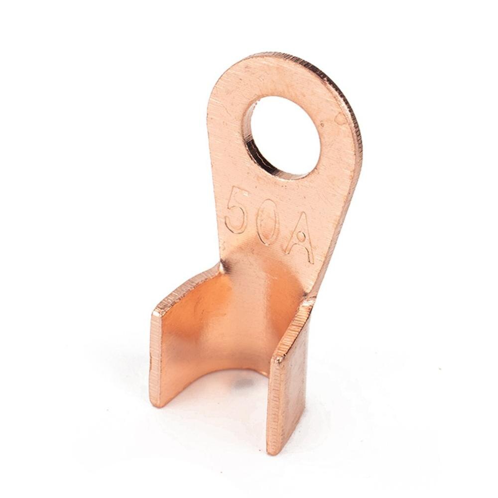 90pcs/set OT Cable Electrical Wire Terminal Insulated Cord Connector Red Copper Sets 10A-50A Wire Terminal Connector