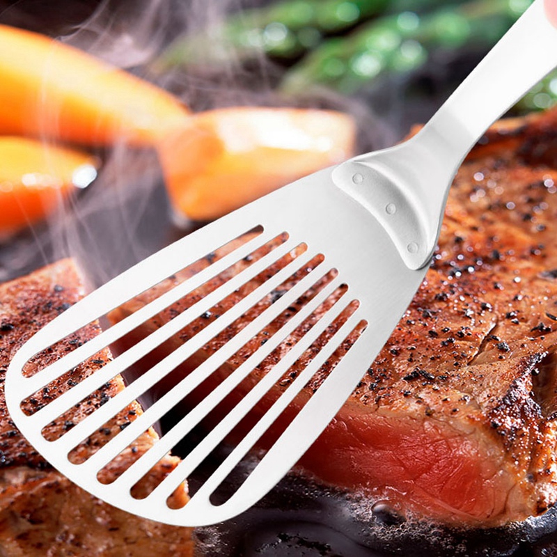 Stainless Steel Fish Shovel Stainless Steel Shovel Fried Fish Beef Steak Leakage Shovel Kitchen Supplies Stainless Steel Frying
