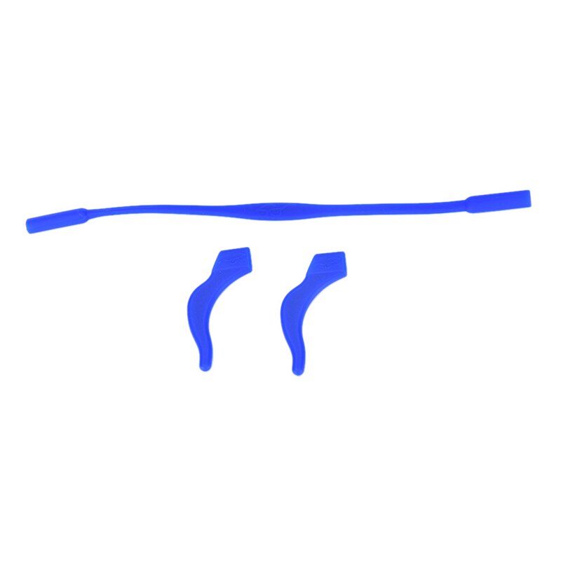 3 uds. Lentes de silicona para gafas, correa de gafas, soporte para niños, soporte para lentes, cuerda: Azul