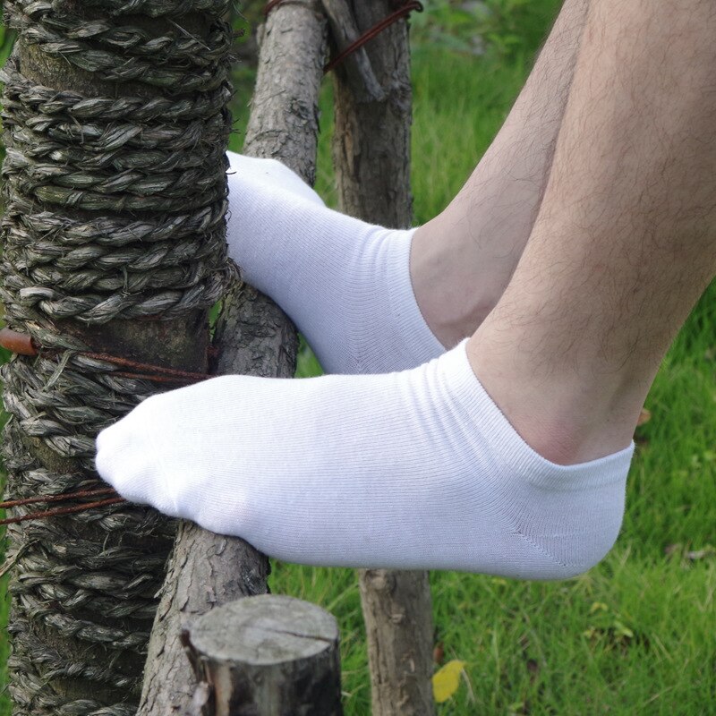 Chaussettes à la cheville pour hommes, décontracté, couleur unie, chaussettes courtes en coton, pantoufles, 6 pièces = 3 paires, printemps été