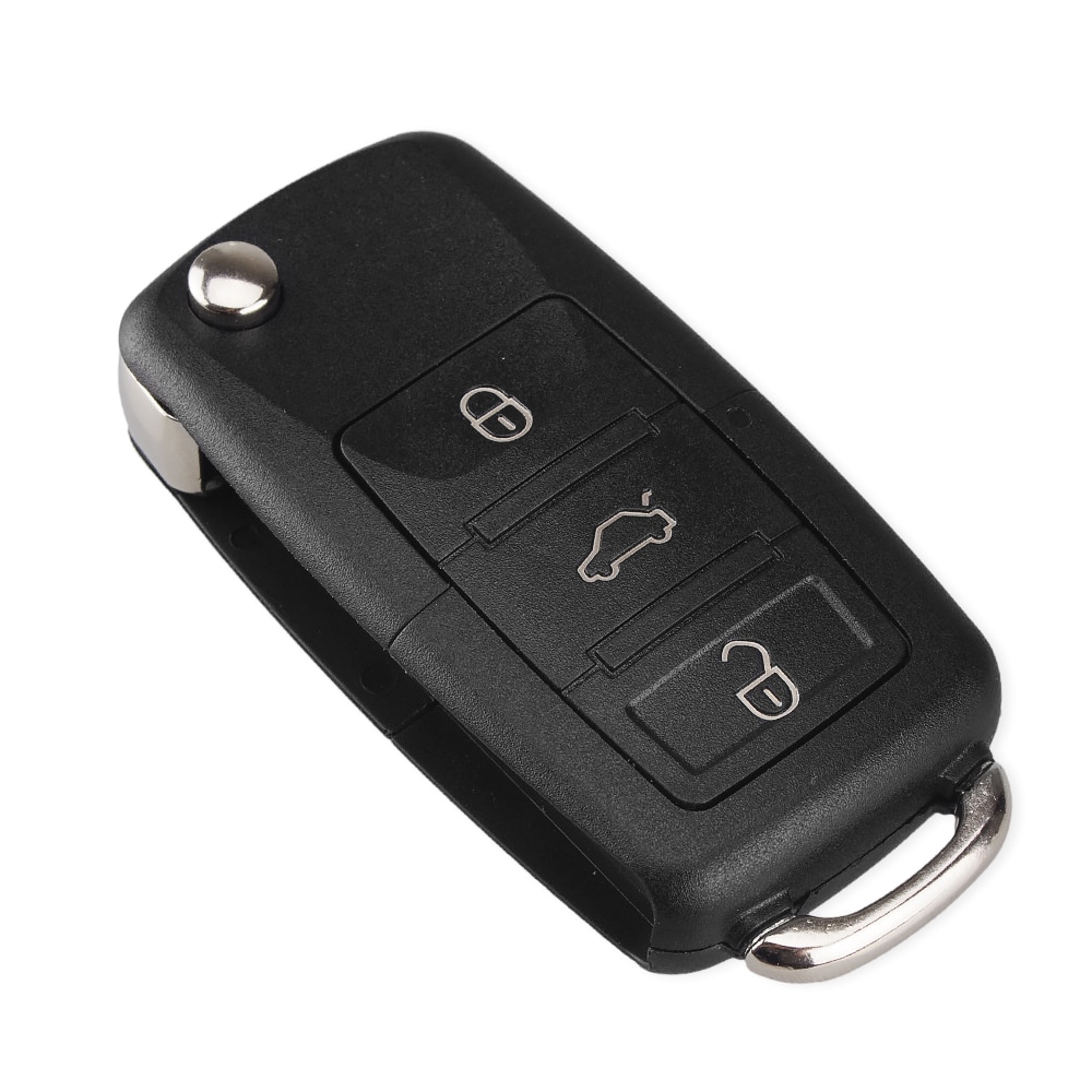 KEYYOU 4 Buttons Replacement Remote Flip Folding Car Key Shell Case Fob For VW Volkswagen Golf MK4 Bora No Blade