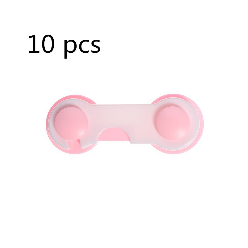 10 pièces 1 ensemble bébé tiroir serrure Todder enfant enfants porte tiroirs armoire garde-robe sécurité soin protéger plastique serrure rose bleu couverture: Rose