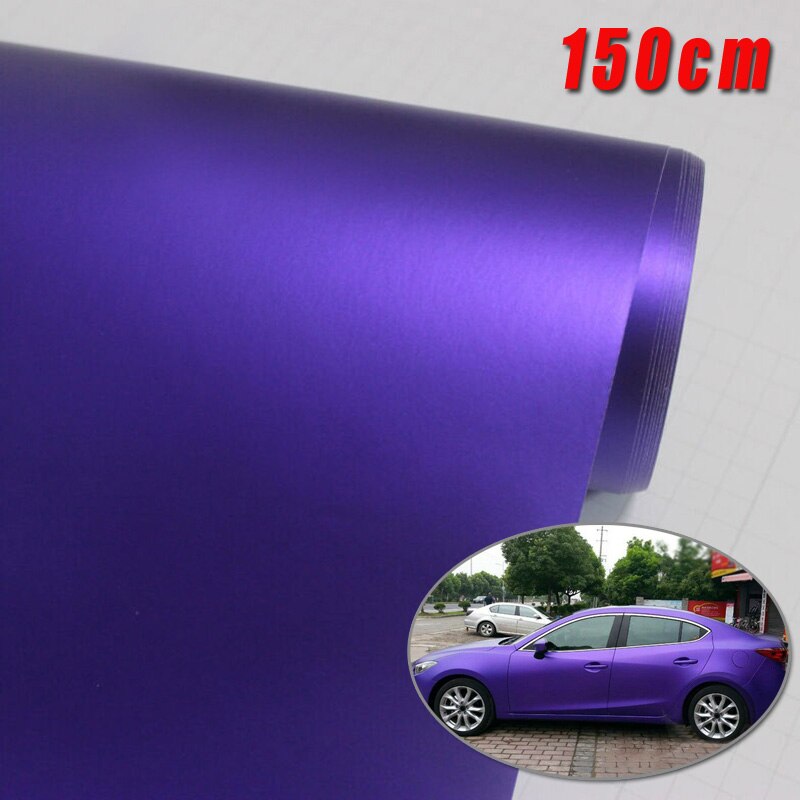 Décalcomanie voiture autocollant imperméable Auto enveloppe extérieure mat violet Anti-UV 30x150CM remplacement