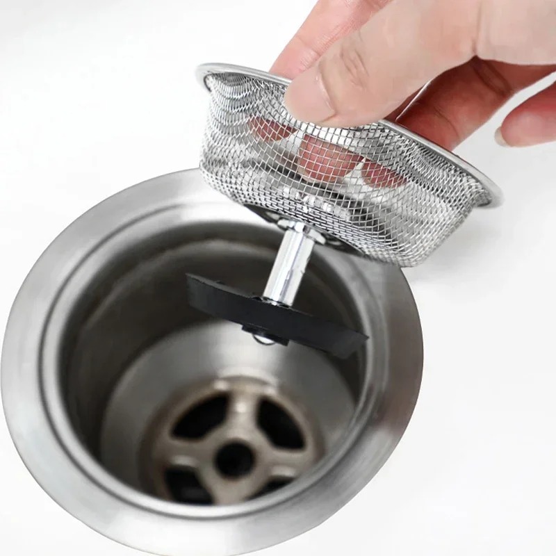 Filtro de acero inoxidable para fregadero de cocina, coladores de malla para alcantarillado, bolsas de malla desechables para filtro de fregadero, drenaje de suelo de baño, filtro de residuos de pelo