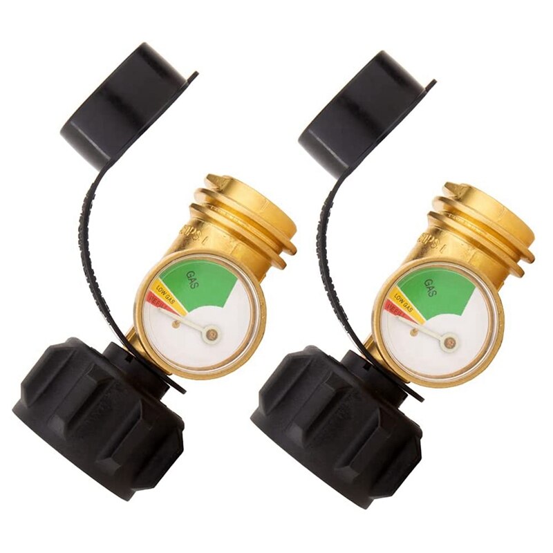 2 Pcs RV Propane Tank Gauge Level Indicator Gas Pressure Meter with Type 1 Connection,Upgraded Propane Leak Detector: Default Title
