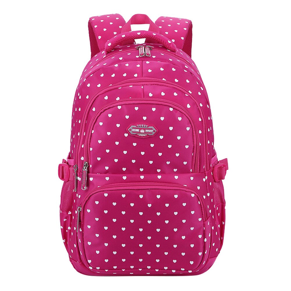 School Backpack for Teenage Girls Children School Bags Kids Book Bags Orthopedic Backpack Laptop Travel Bags for Teenage: rose red