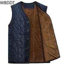 Wbddt liivi miesten hihaton fleece liivi argyle takki miesten lämmin liivi talvi paksu miesliivit vanhat miehet löysät siniset dropit