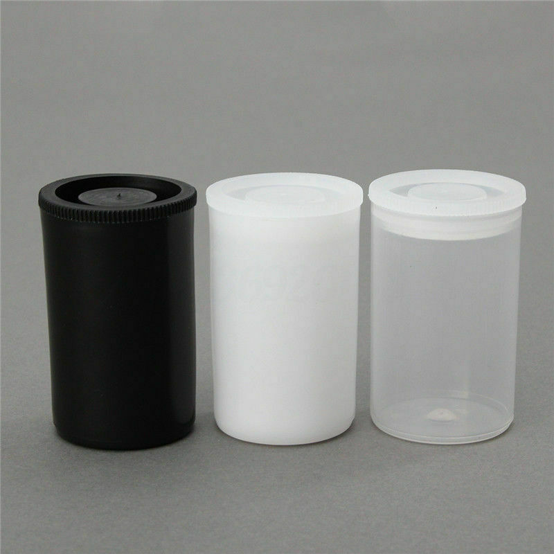 Bote de película vacía de plástico, contenedor de carrete de cámara, caja de almacenamiento para accesorios, cuentas artísticas, cebo de pesca, 10 ~ 60 uds.