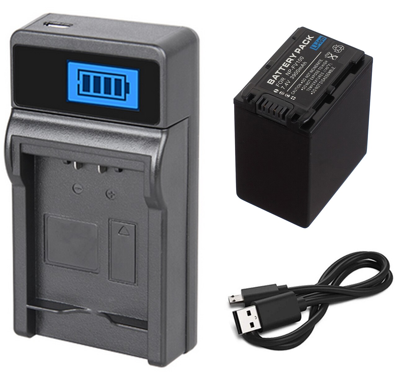 Pack batterie + chargeur pour Sony Handycam DCR-SX15E, DCR-SX20E, DCR-SX21E, DCR-SX22E, DCR-SX33E, DCR-SX34E, DCR-SX45E, DCR-SX65E,: Battery and ChargerC