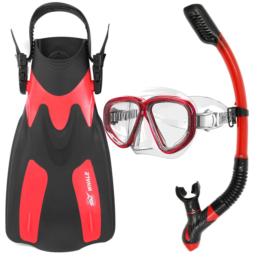 Snorkel Bril Flippers Set Snorkelen Glas Zwemmen Vinnen Snorkelen Gear Pakket Masker Scuba