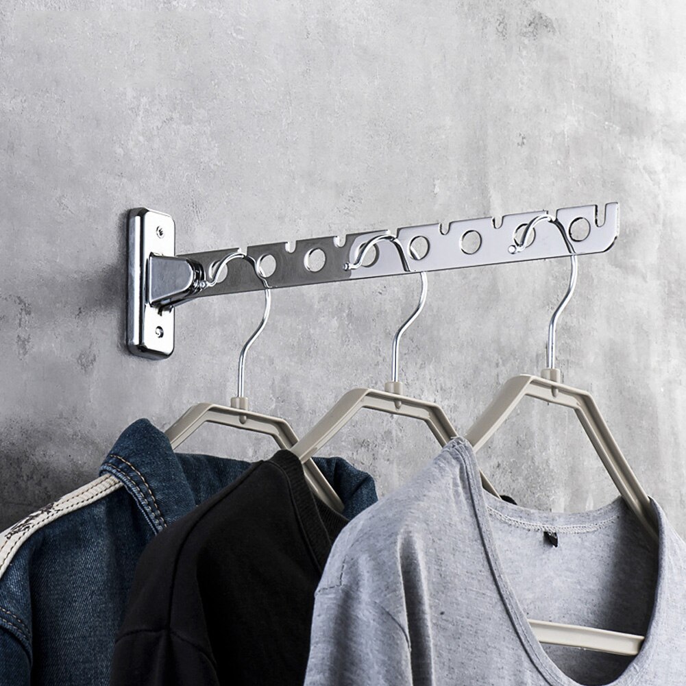 Colgadores de ropa retráctiles plegables para colgar en la pared, sistema de almacenamiento, para Hotel, Hogar, organización de ropa