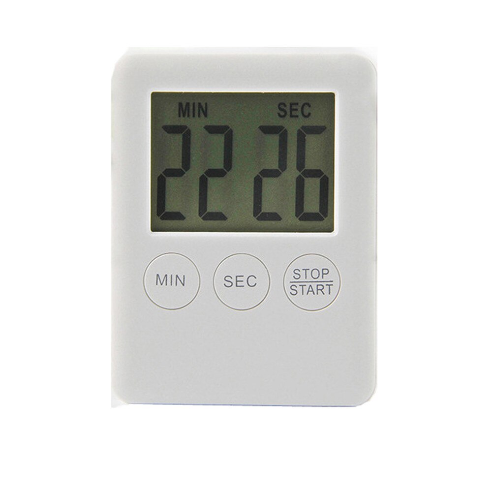 Kitchen Timer 100 Minutes Large Digital Lcd Kitchen Cooking Timer Count-down Up Clock Alarm Magnetic Temporizador: White