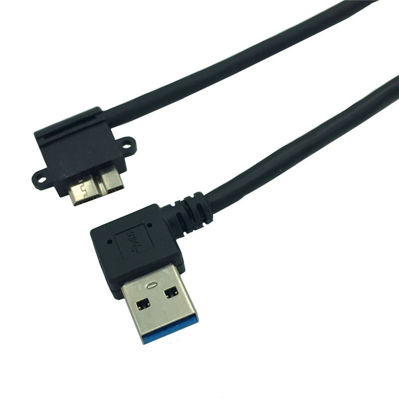 Usb 3.0 a 90 grader op vinkel han til micro b han 10 ben 90 grader venstre vinkel kort data- og ladekabel