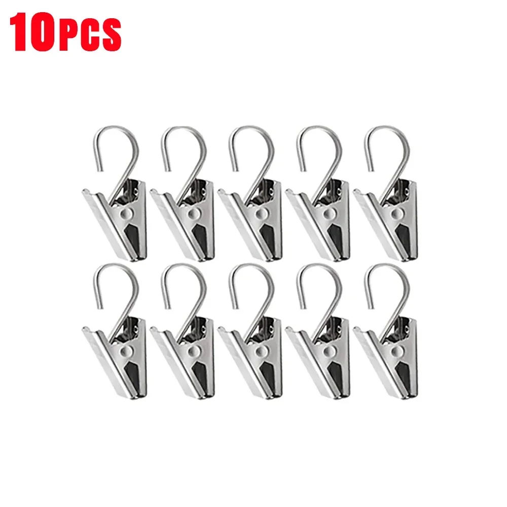 60/10 Stuks Roestvrij Stalen Gordijn Clips Met Haken Zware Opknoping Klemmen Gordijn Haak Clips Voor Huisdecoratie ambachten: Blauw