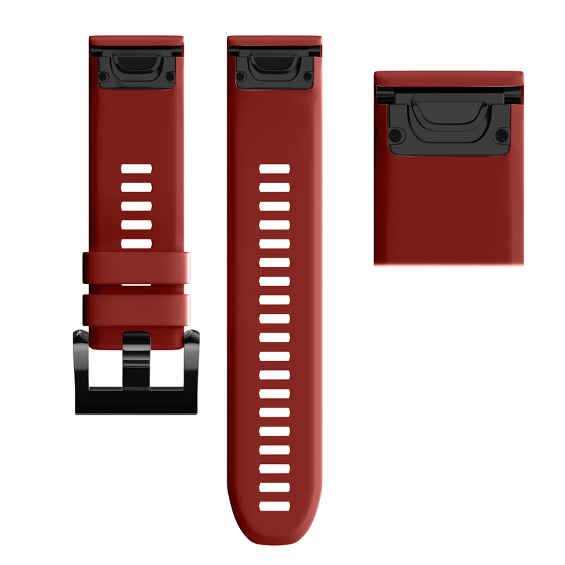 22 26mm Silicone Watchband Strap For Garmin Fenix 7X 6X 6 7 EPIX Gen 2 Easyfit Wristband Fenix 5X 5 955 965 Tactix 7 Smartwatch: M / Red