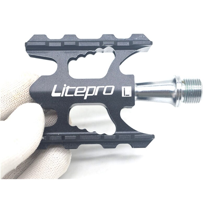 Ad-litepro-pedales de bicicleta de 2 piezas, Pedal de rodamiento ultraligero K3 para bicicleta de montaña plegable Brompton, negro y deslizante