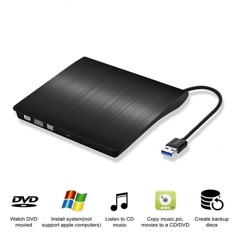 Optical Drives For Laptop PC USB 3.0 Slim External ODD&HDD Device Writer Drive Burner Reader Player
