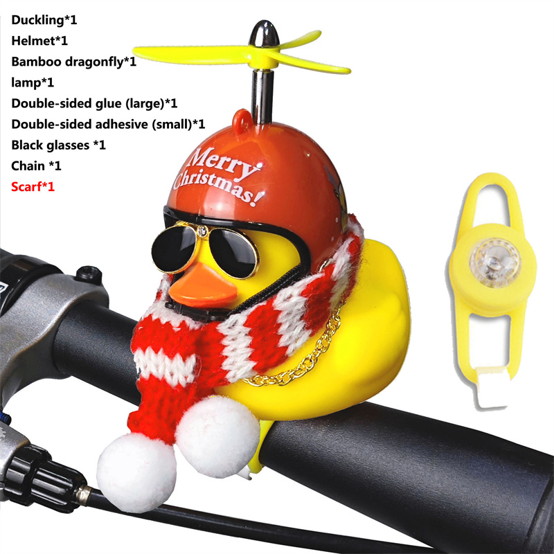 adulte enfants vélo cloche dessin animé petit canard jaune brillant VTT guidon canard tête lumière accessoires: vert militaire