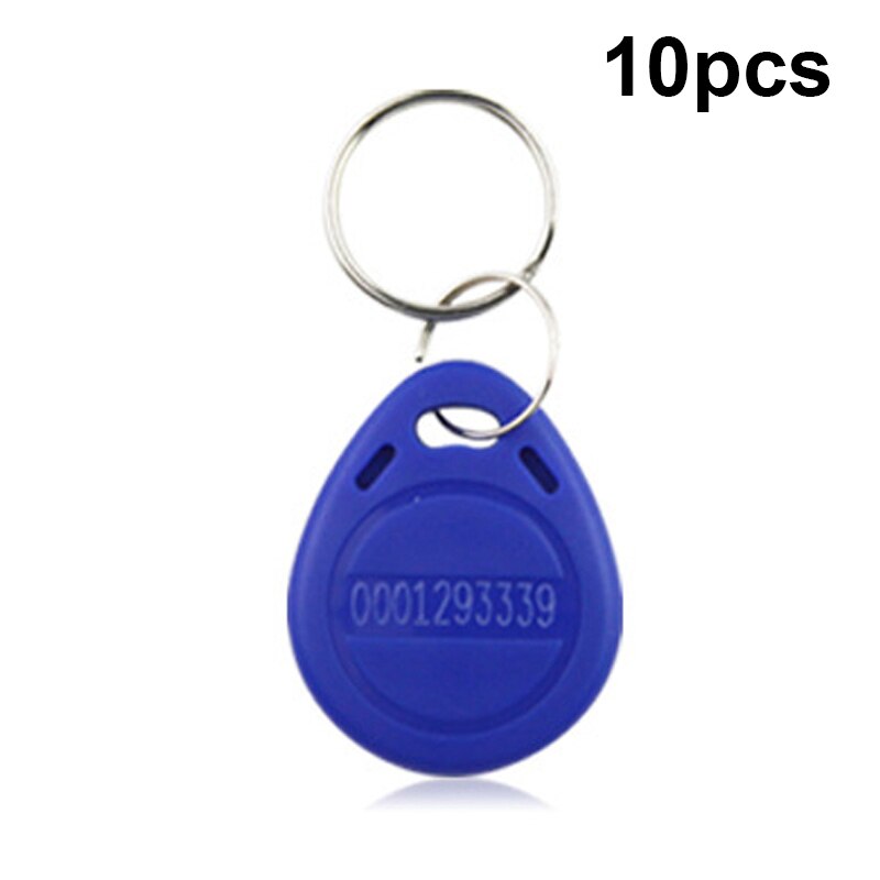 Porte-clés RFID 125Khz, 2/5/10 pièces, copie réinscriptible, identification EM T5577, étiquette, anneau, carte d'accès, jeton de proximité: 10Pcs Blue