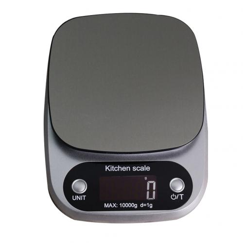Báscula electrónica Digital LCD de 10kg/1g para alimentos de alta precisión báscula de cocina herramienta de peso para pasteles y comida: Black