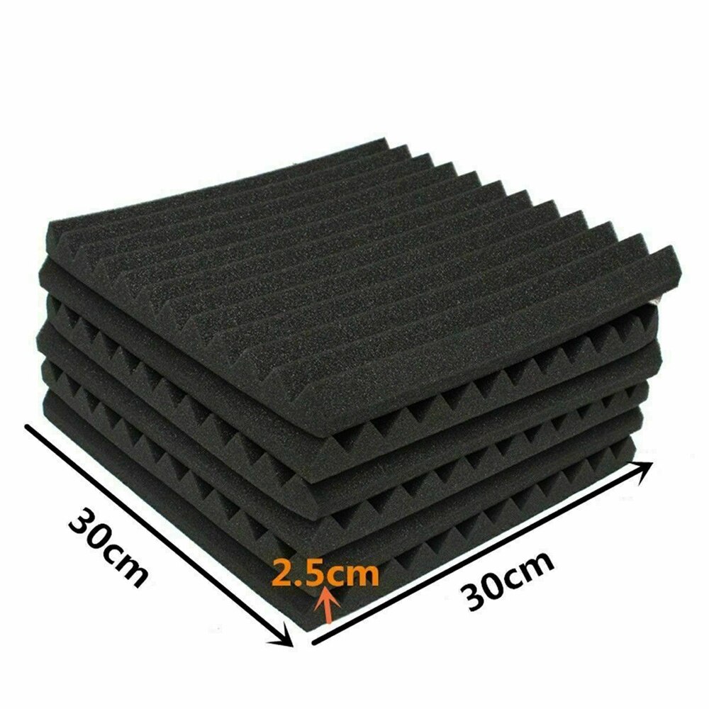 12Pcs Akoestische Wandpanelen Geluidsisolatie Foam Pads Studio Geluidsisolatie Isolatie Akoestische Muur Schuim Padding Studio Foa