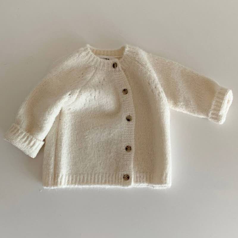 Herfst Winter Jongens En Meisjes Regelmatige Koreaanse Stijl Katoen Kinderen Trui Warm Single-Breasted Vest Lange Mouwen Effen Kleur