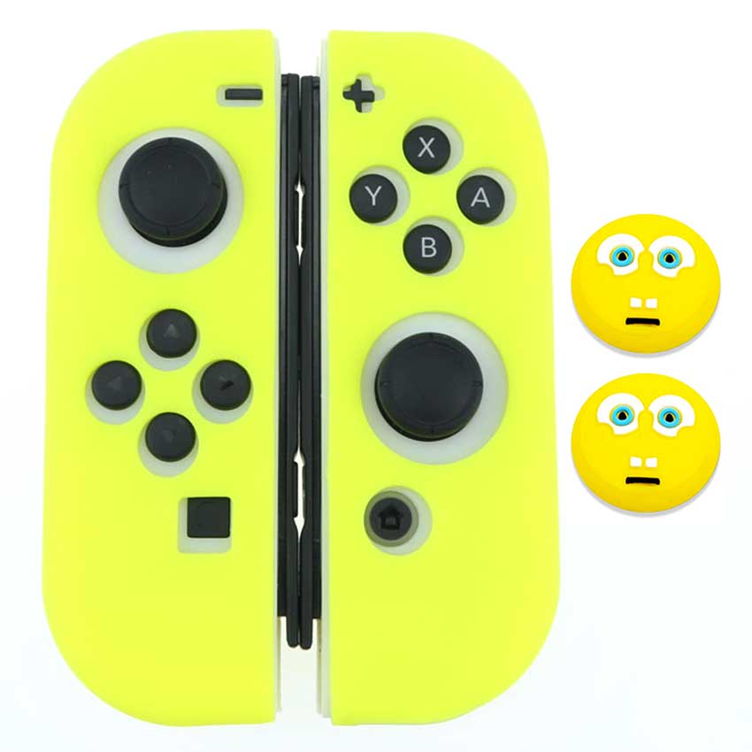 JCD-funda protectora de silicona suave + tapas de Joystick para Nintendo Switch NS NX Joy-Con, 1 Juego: HH NO.37